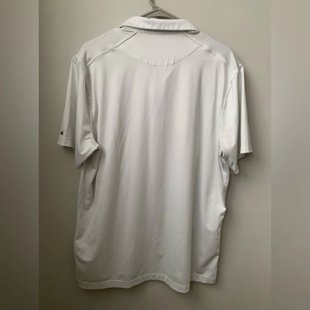 NIKE Men’s Dri-Fit Gray Cream Subtle Stripe Short Sleeve Golf Polo Shirt